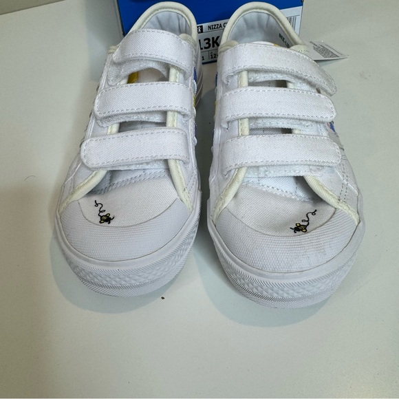 adidas Originals Nizza "Ftwr White/Yellow/Off White" Girls' Shoe size 13k - Picture 9 of 12